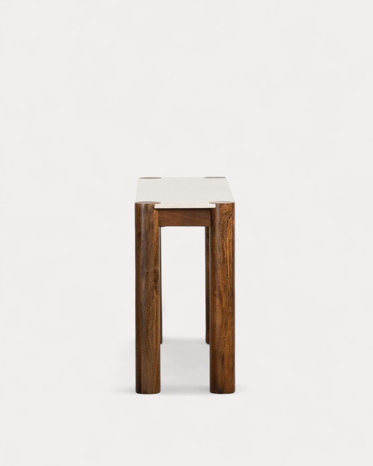 Botticino Marble and Mango Wood Console Table (120x40 cm) Dublin, gallery image 4