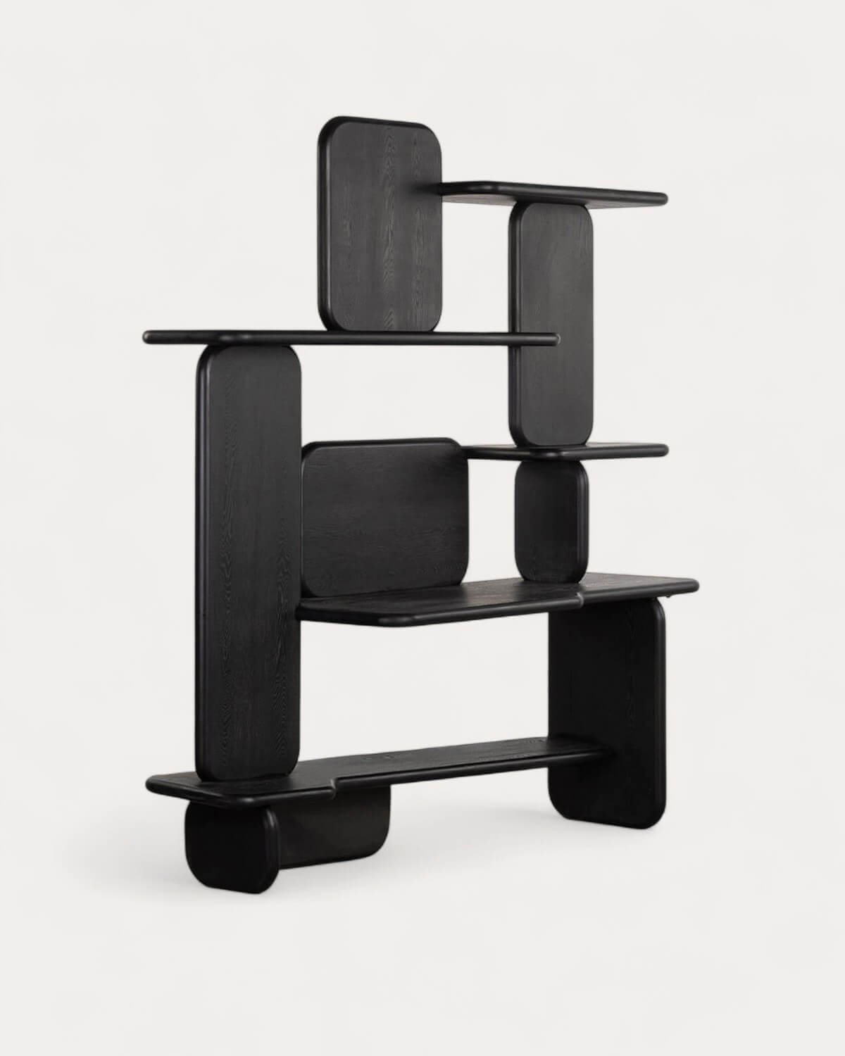 Bookcase with Desk made of Pine Wood and Elm Wood (175x60 cm) Esther, gallery image 1