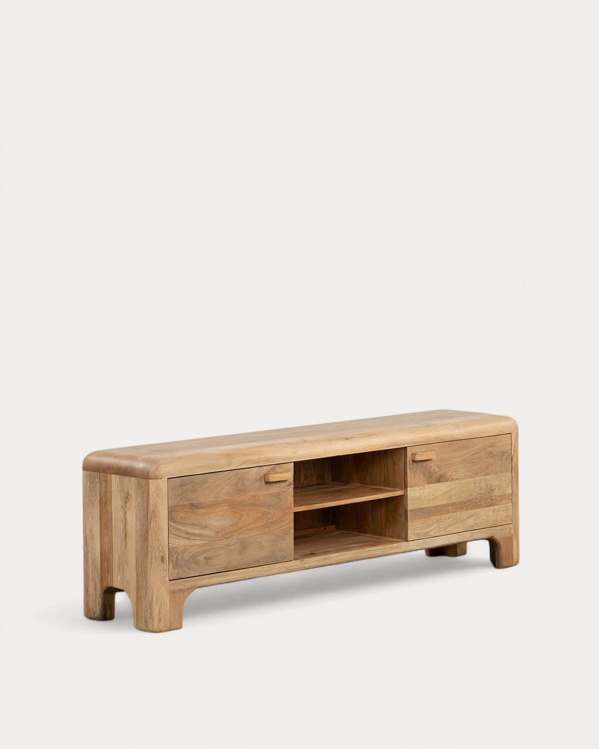  TV Cabinet Mango Wood 2 Door 170x40 cm Reichel, gallery image 1
