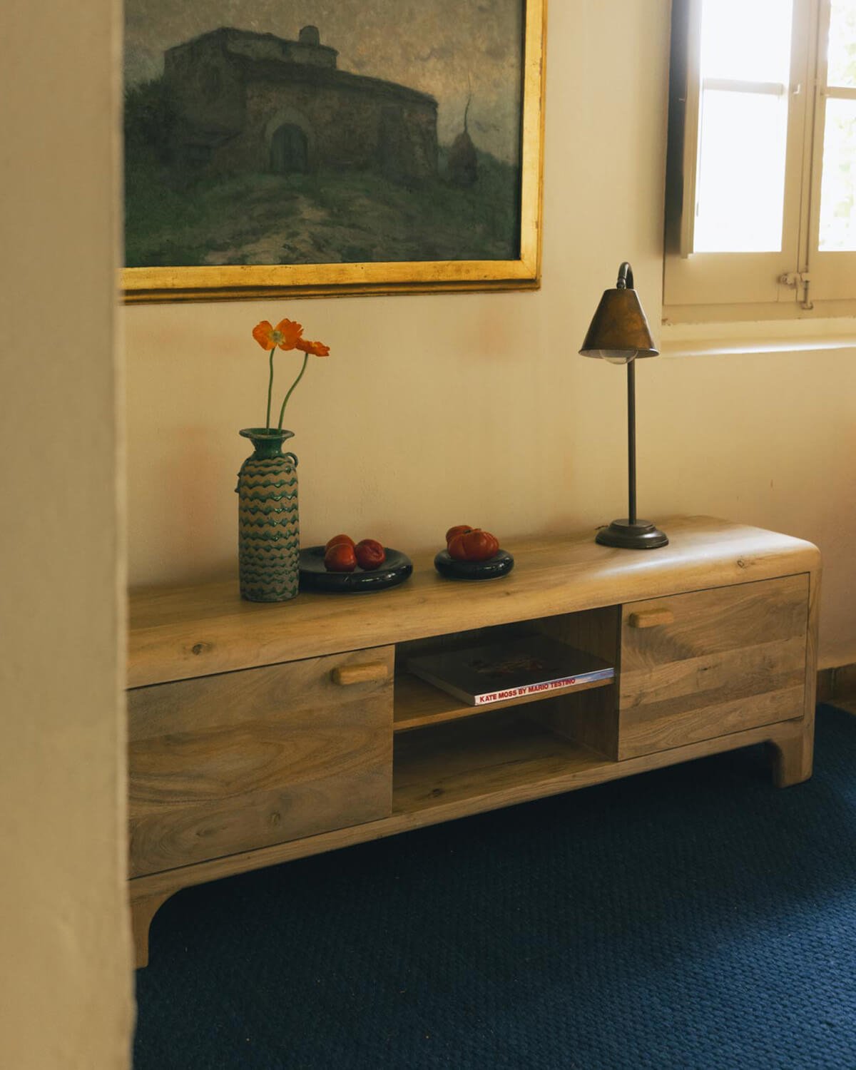  TV Cabinet Mango Wood 2 Door Reichel, gallery image 2