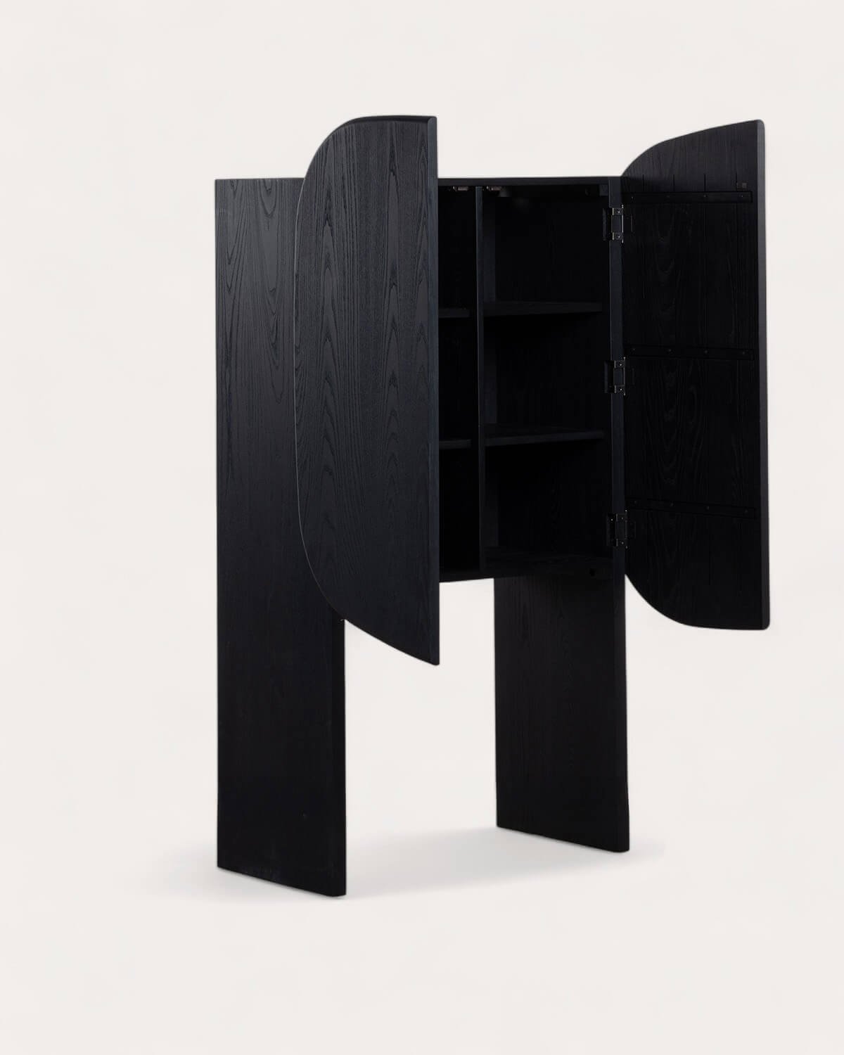 Tall Sideboard with 2 Wooden Doors Kuroen, gallery image 4