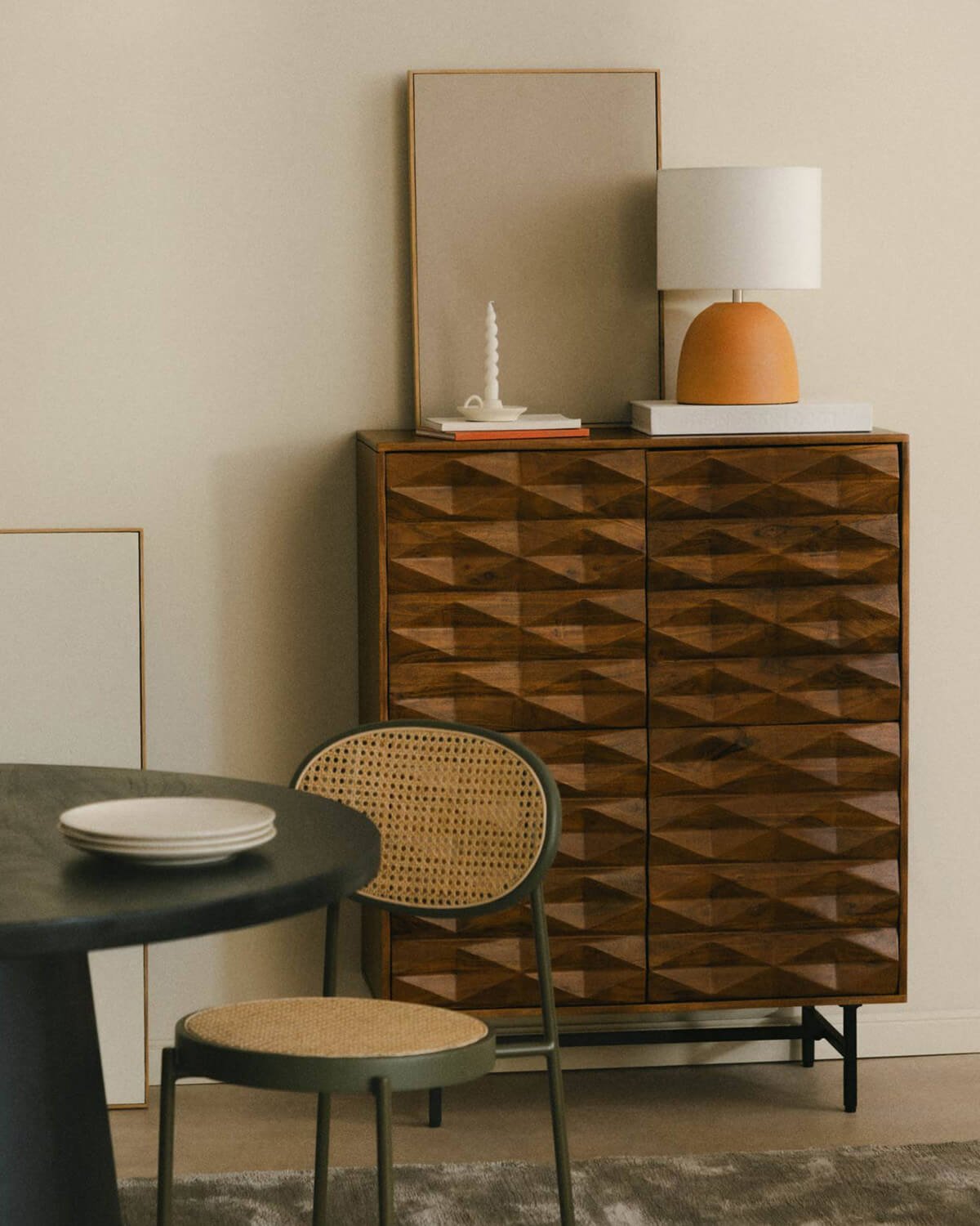 Acacia Wood Bar Cabinet Duna, gallery image 2