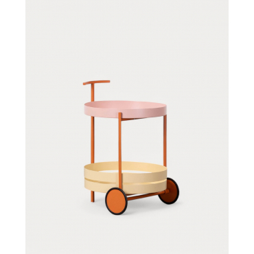 Metal Waitress Trolley Nouel Orange Terra - The Masie