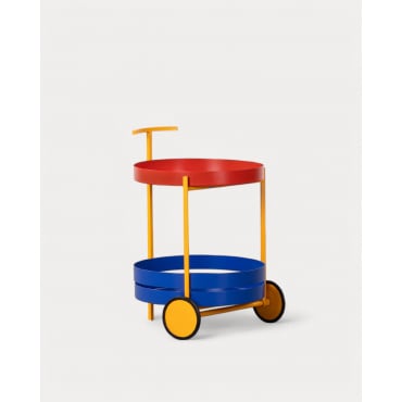 Metal Waitress Trolley Nouel Yellow Curry - The Masie