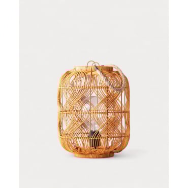 Rattan Table Lamp Hopp Clear Rattan - The Masie