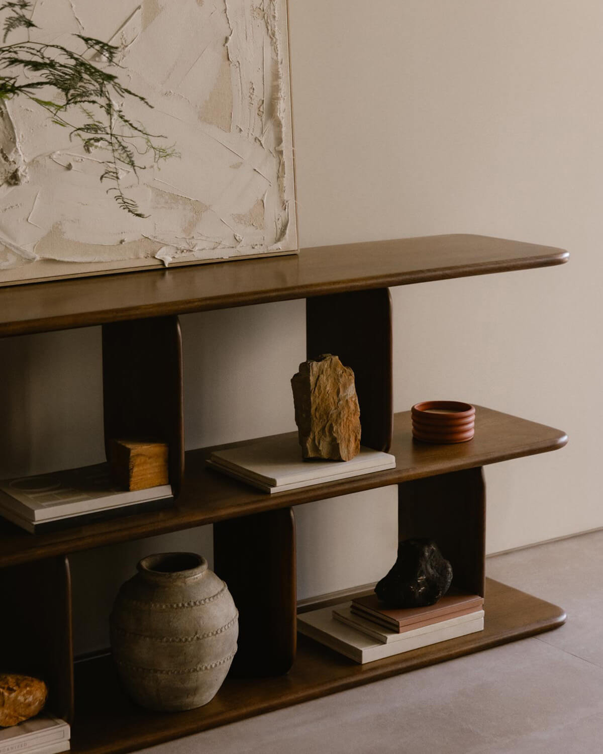 Low Mango Wood Shelving Unit (75,5x176 cm) Mireil, gallery image 3