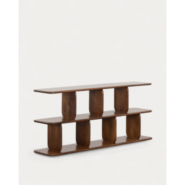 Low Mango Wood Shelving Unit (75,5x176 cm) Mireil Medium Mango - The Masie