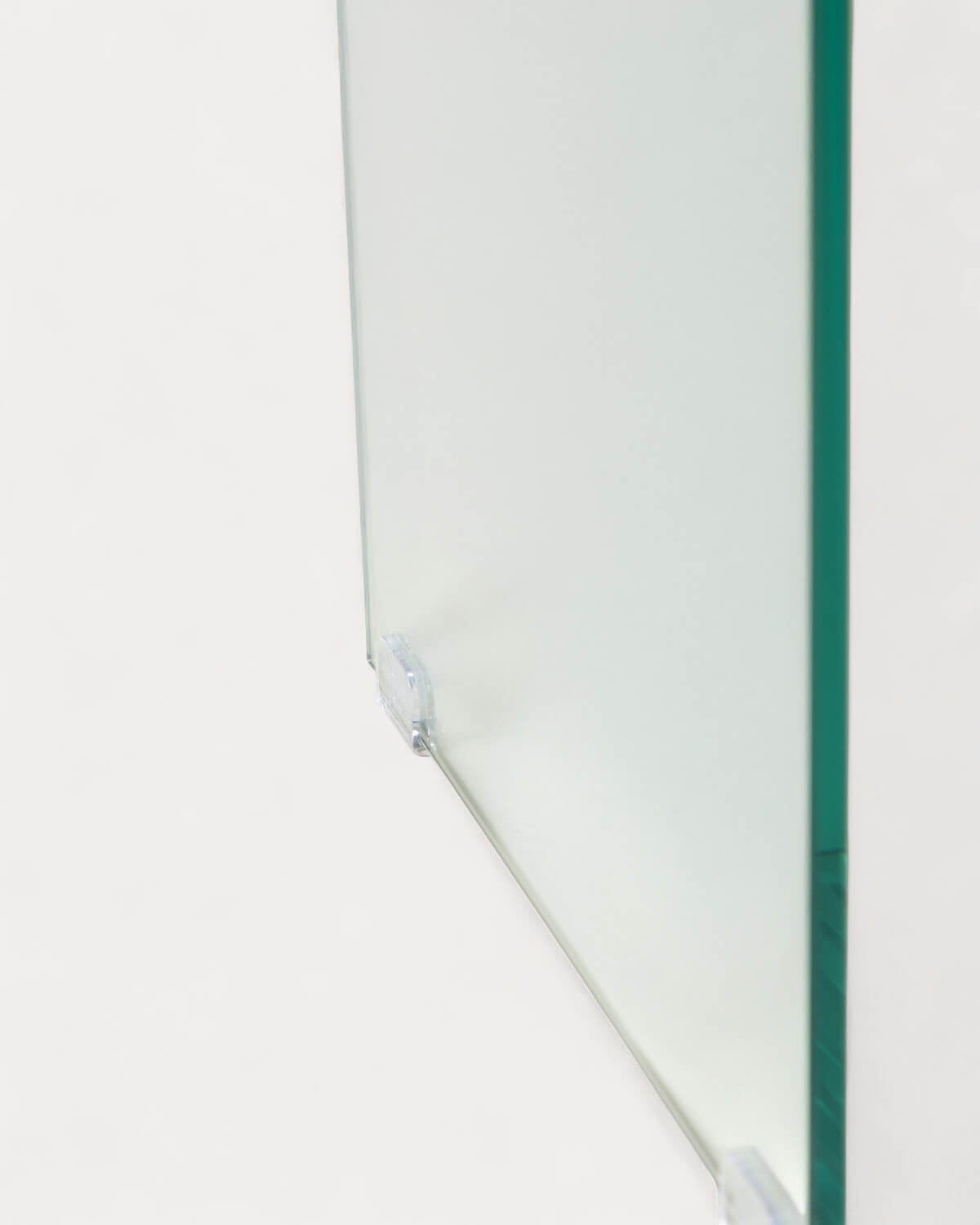 Rectangular hallway console table with 2 drawers 110x40 cm in wood and glass Galad, gallery image 8