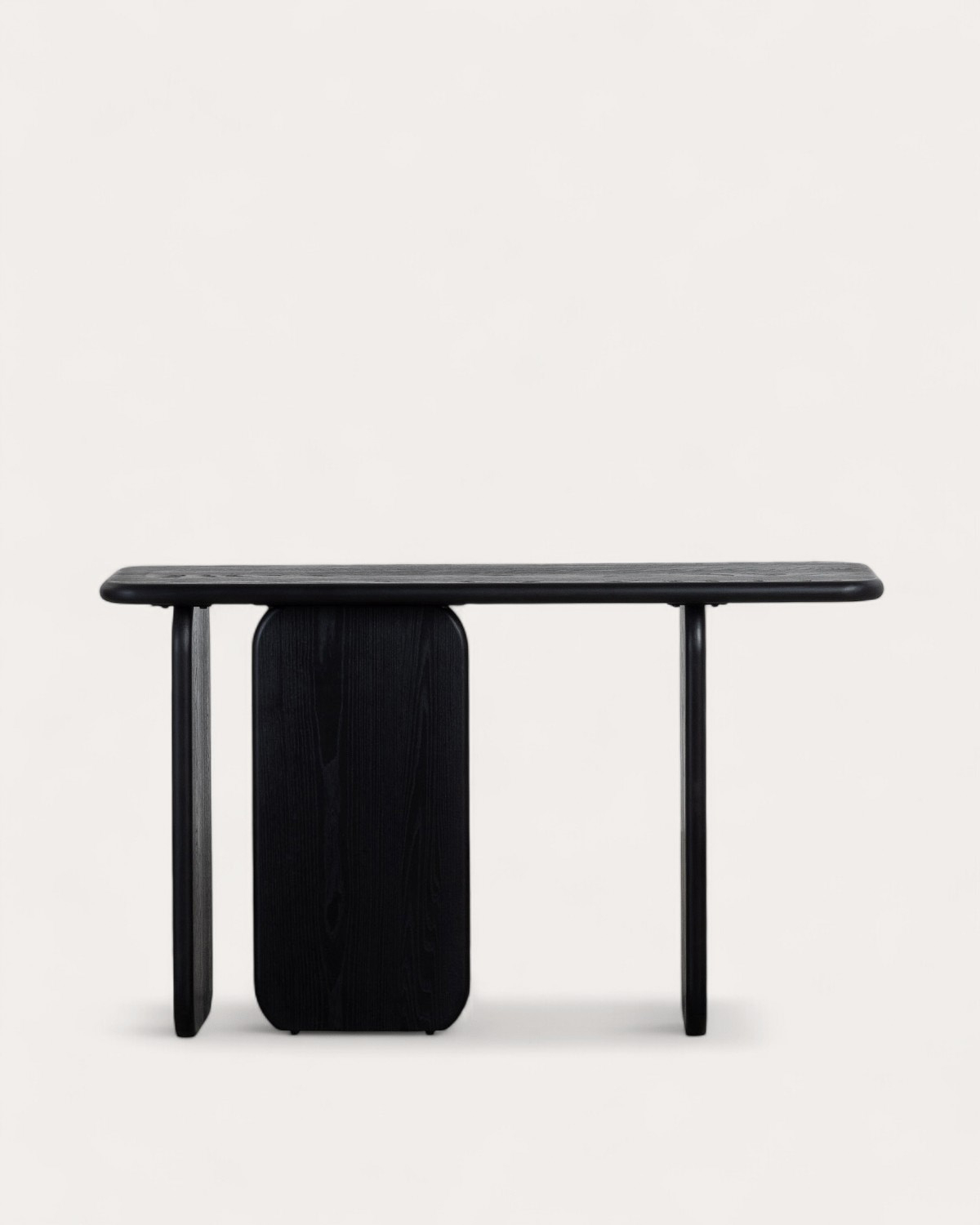 Rectangular hallway console table 130x40 cm in pine wood and elm wood Kuroen, gallery image 5