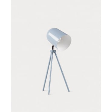 Theon Metal Table Lamp Blue Silvery - The Masie
