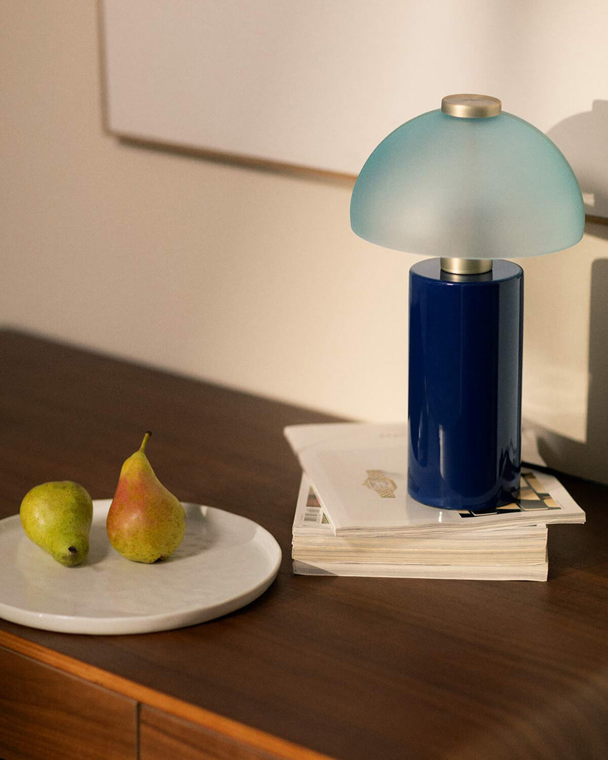Metal and Glass Table Lamp (Ø19.5 cm) Seta Vidre, gallery image 2