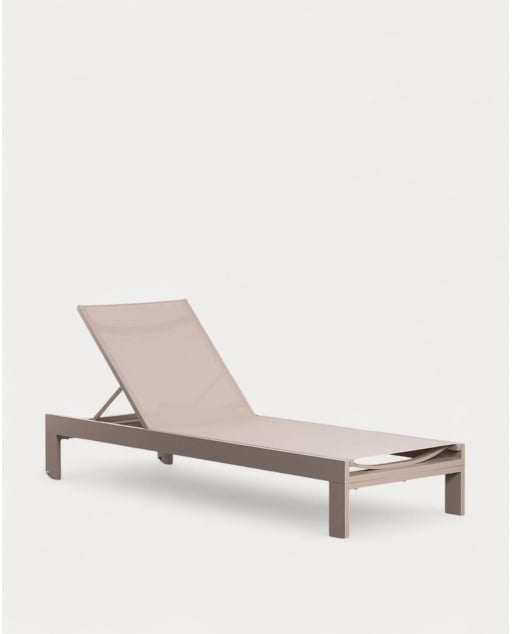 Aluminium and Fabric Reclining Sun Lounger New Kreta