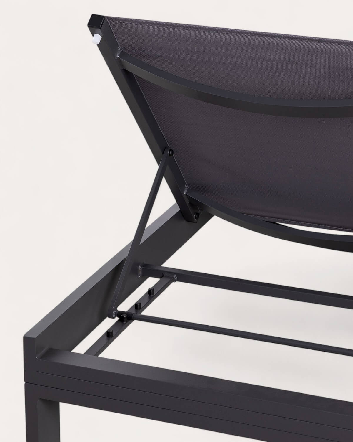 Pack of 2 Aluminium and Fabric Reclining Sun Loungers New Kreta, gallery image 7