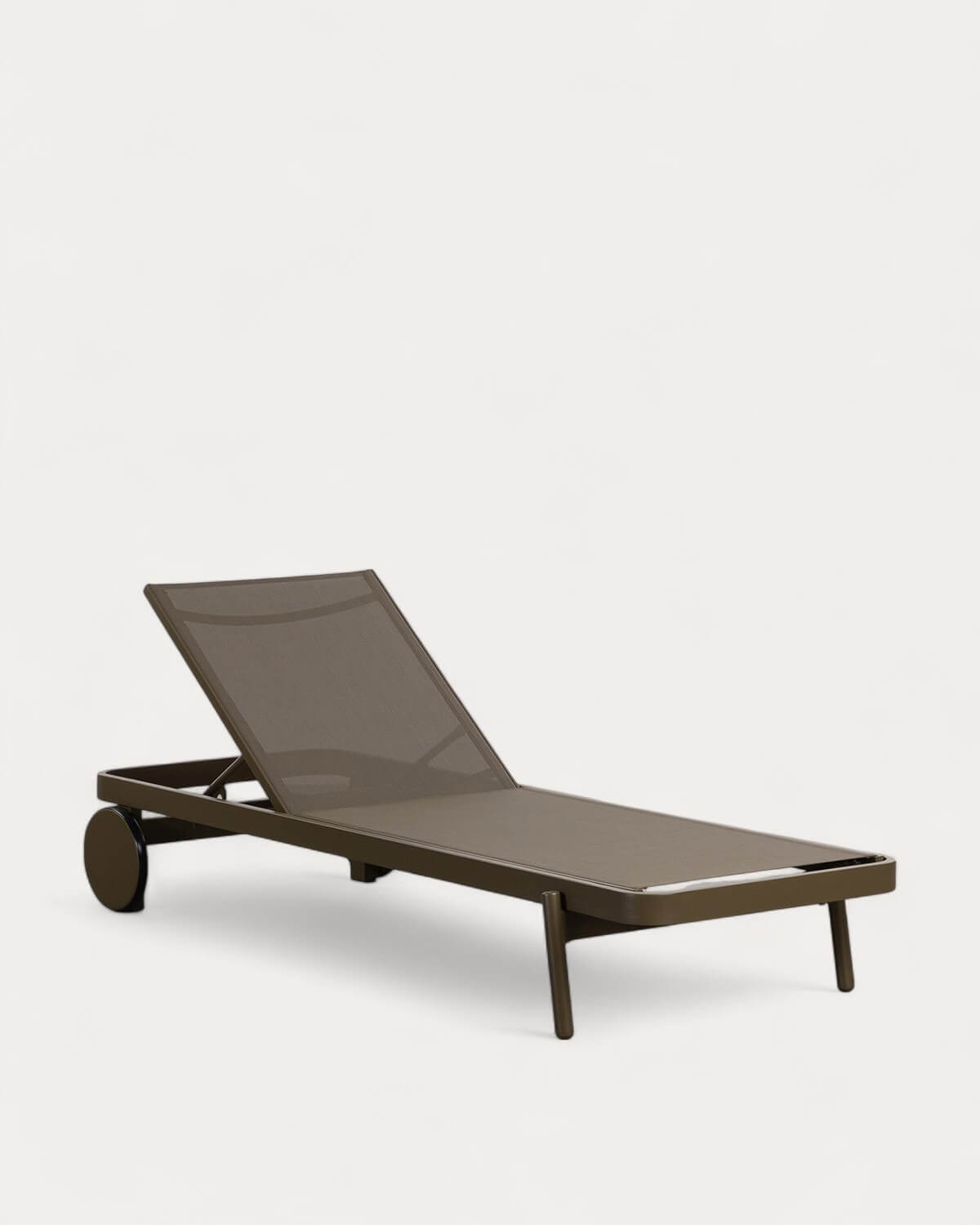 Reclining Lounger in Aluminum and Celina Fabric, gallery image 1