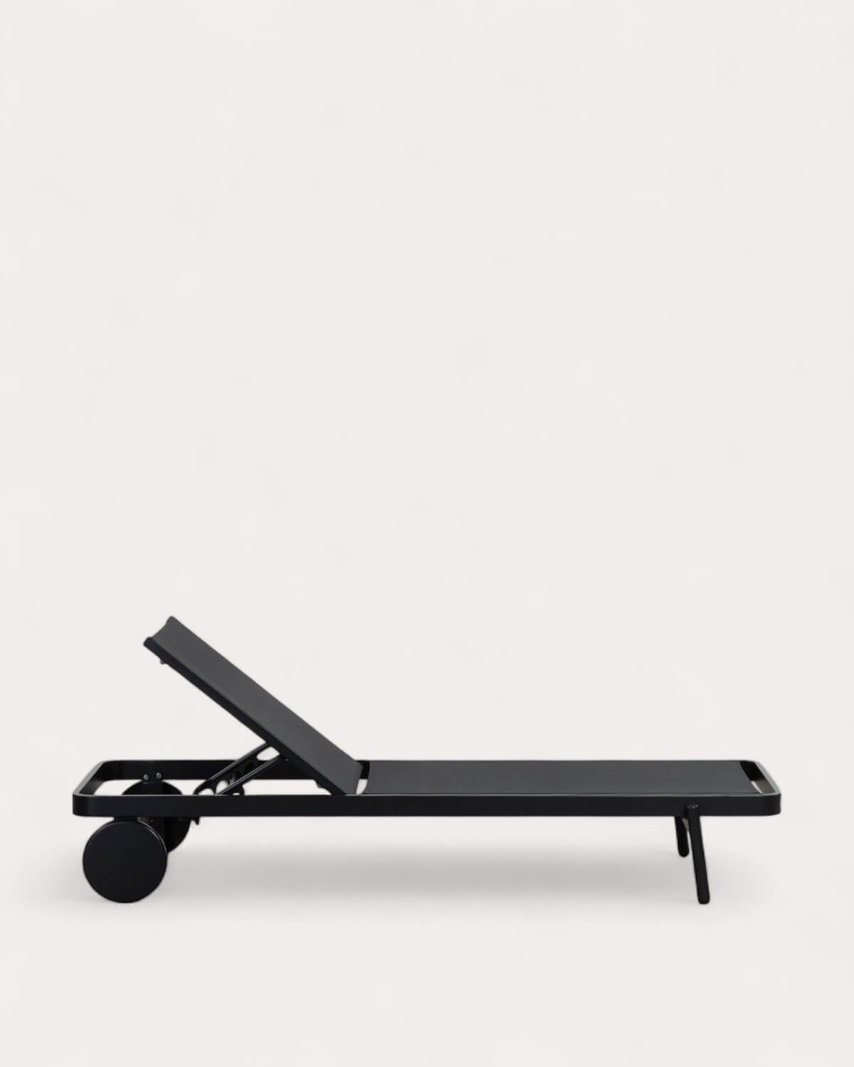 Pack of 2 Reclining Aluminum and Celina Fabric Loungers, gallery image 5