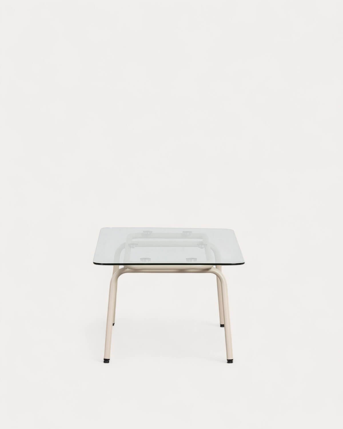 Rectangular Metal and Tempered Glass Coffee Table (120x56 cm) Xoan, gallery image 4