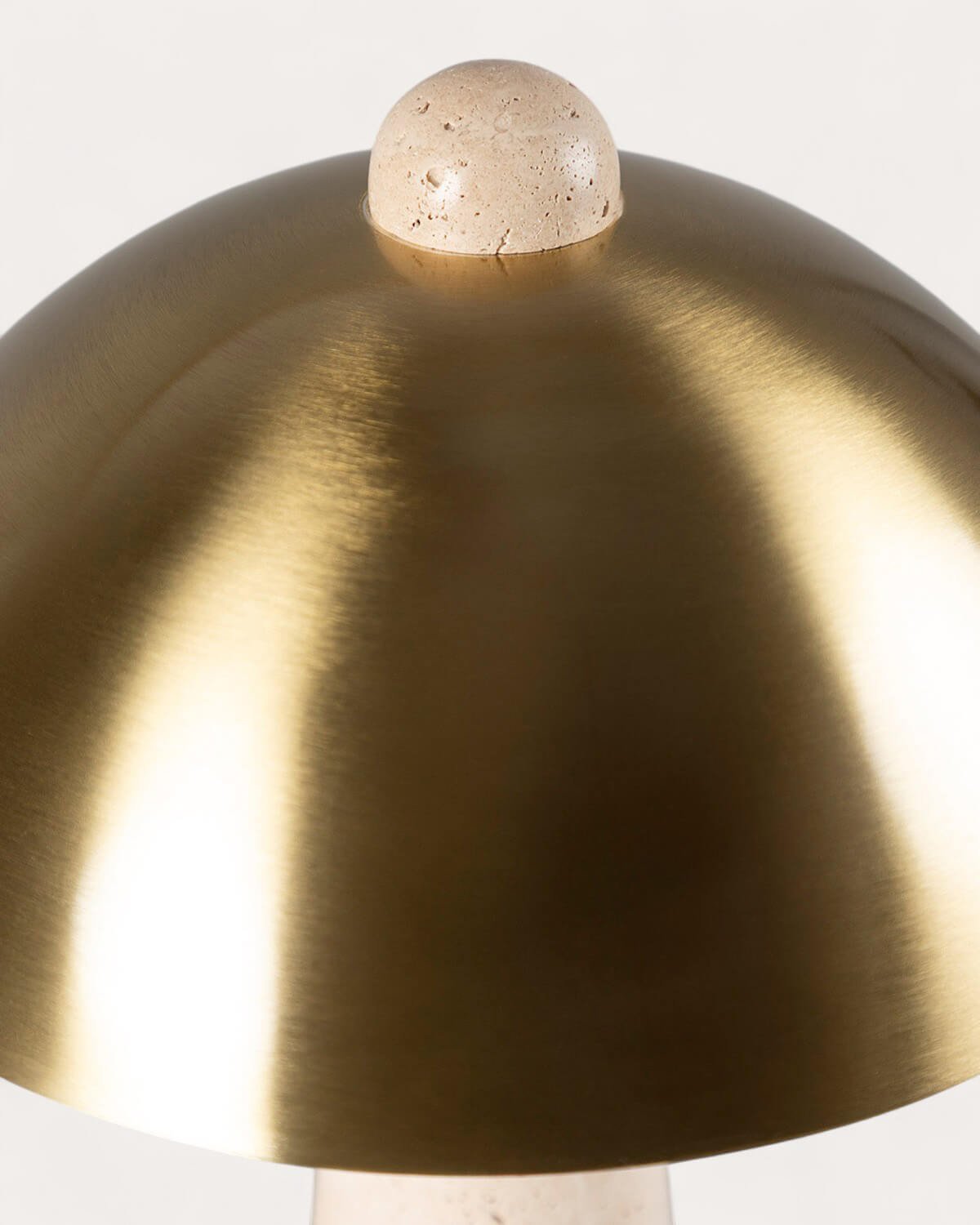 Travertine Marble Metal Table Lamp Hugo, gallery image 5