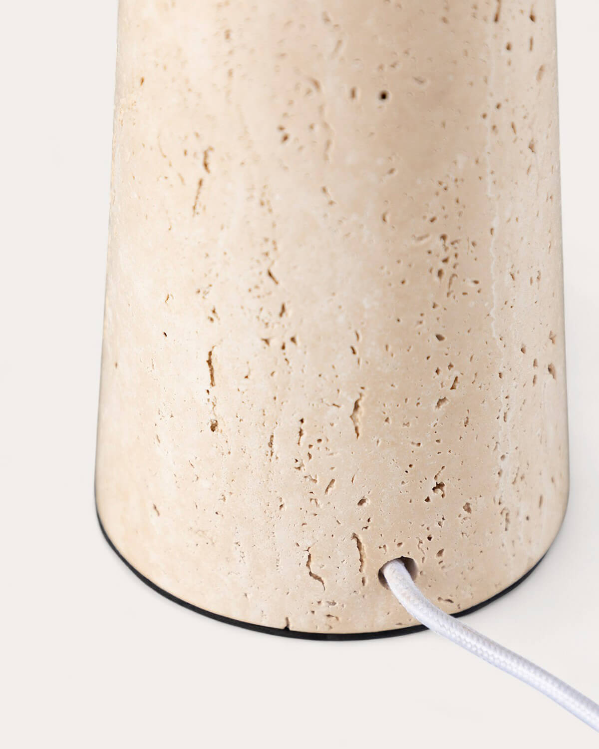Travertine Marble Metal Table Lamp Hugo, gallery image 6