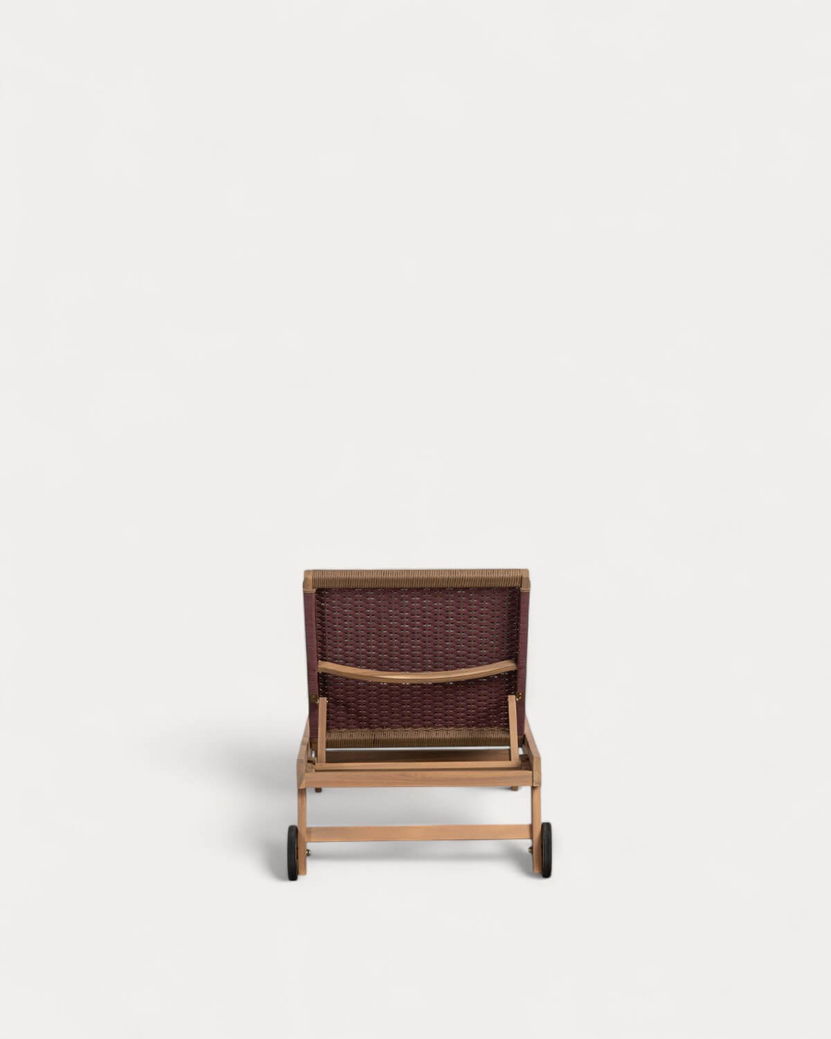 Pack of 2 Mirle Acacia Wood and Rope Loungers with Wheels, gallery image 5