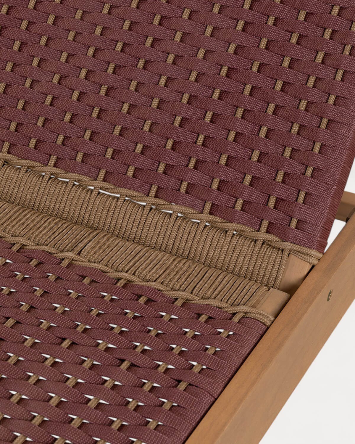 Pack of 2 Mirle Acacia Wood and Rope Loungers with Wheels, gallery image 8