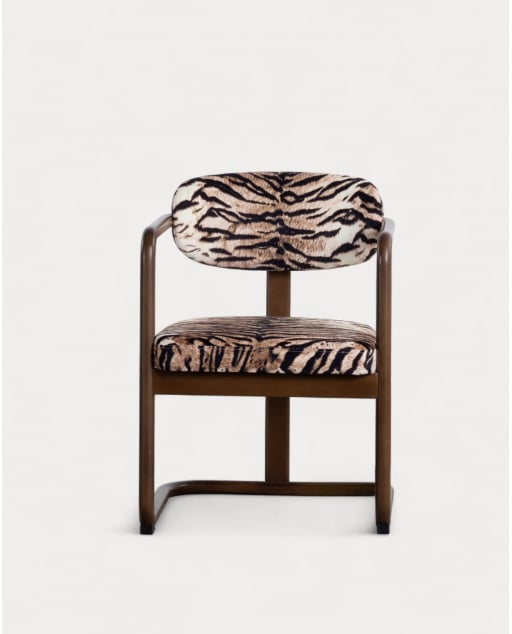 Victor Rubberwood and Fabric Dining Chair