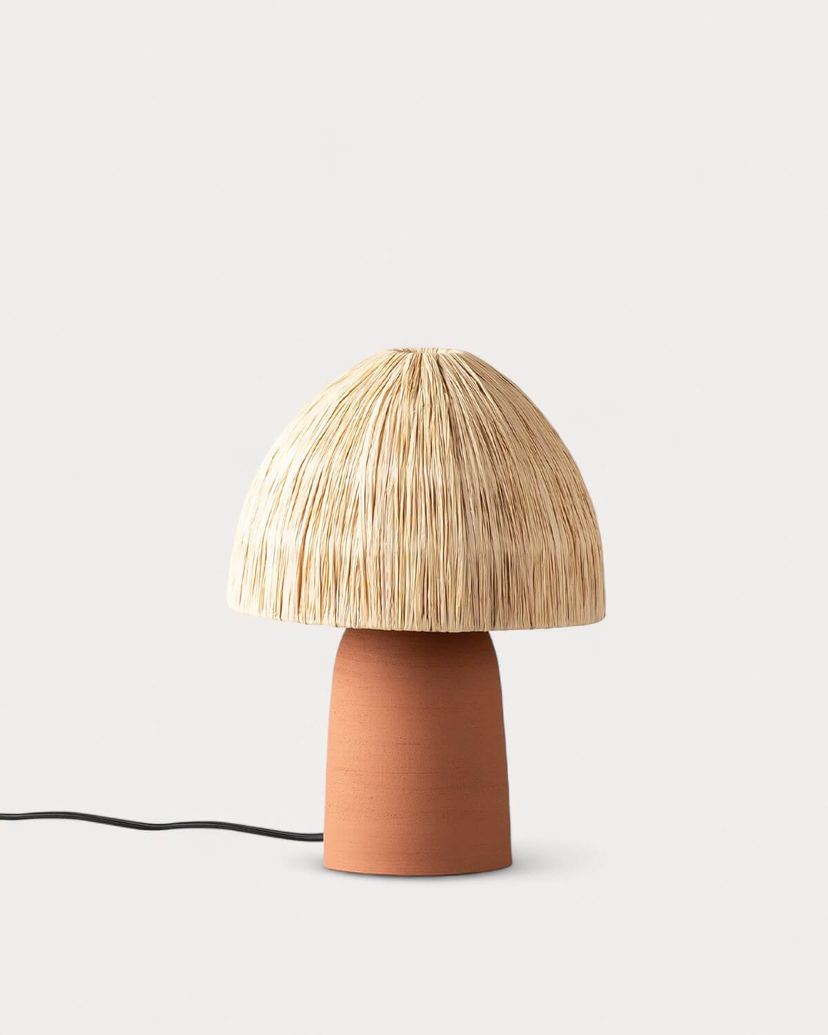 Raffia and Terracotta Table Lamp Abbie, gallery image 1