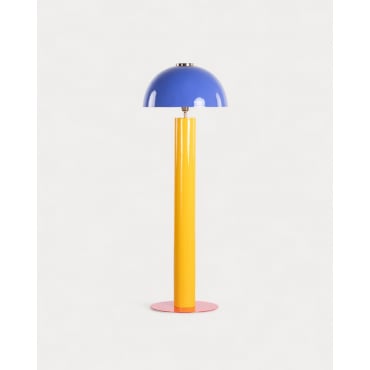 Metal Floor Lamp (Ø50.5 cm) Seta Blue Sapphire - The Masie