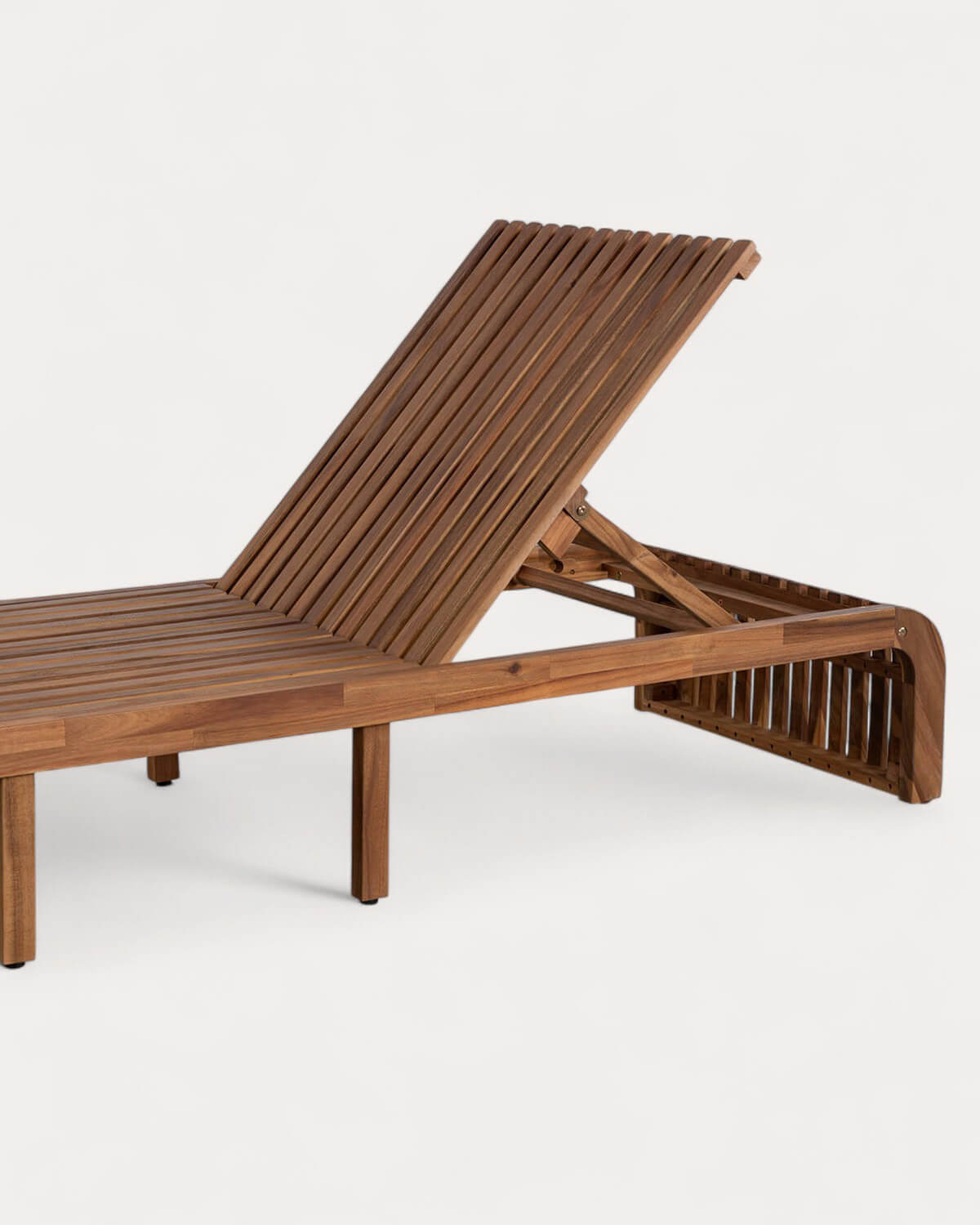 Hazan Trend Acacia Wood Reclining Sun Lounger, gallery image 6