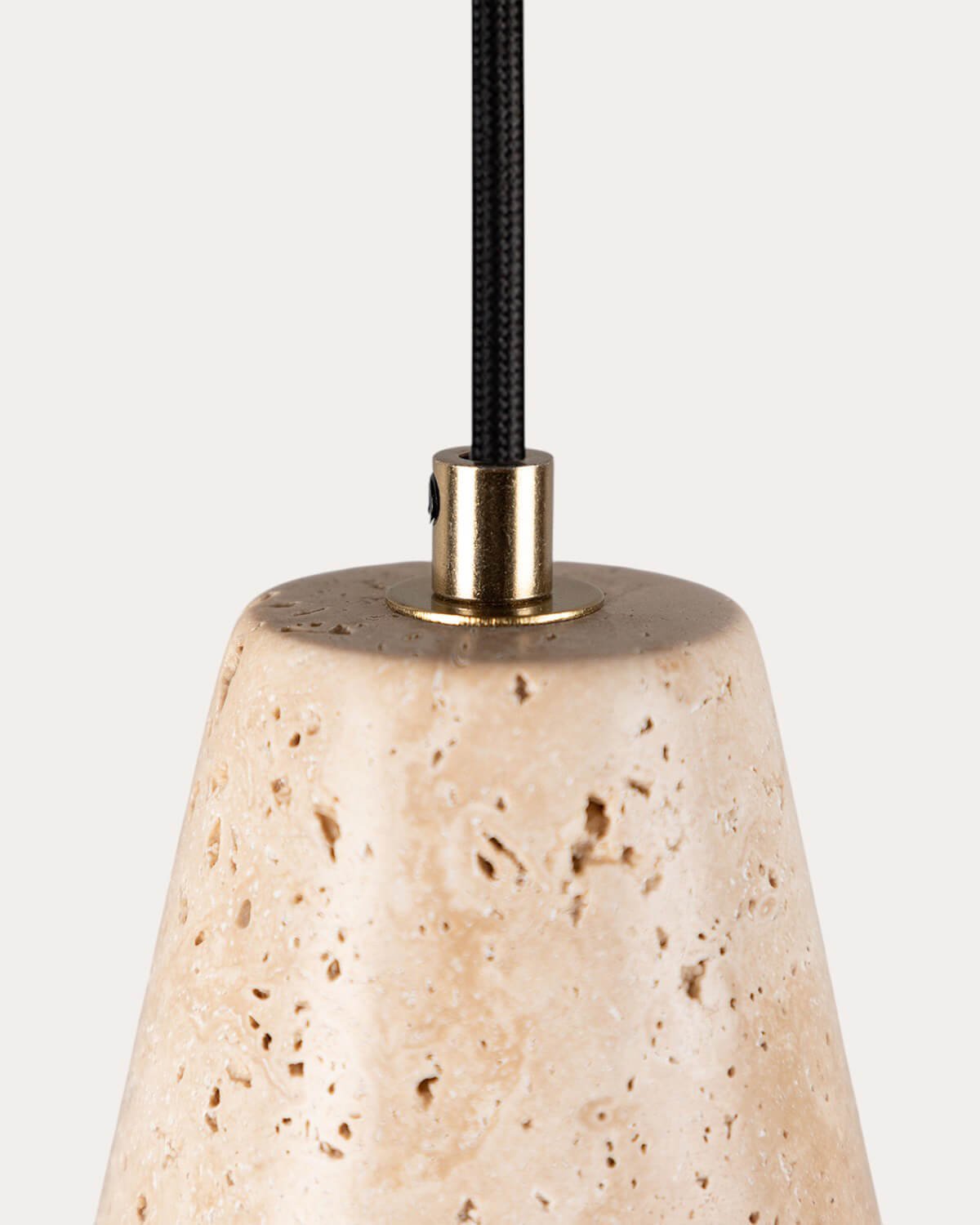 Metal Travertine Marble Ceiling Lamp Valenes, gallery image 6
