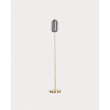 Dimmable Metal LED Floor Lamp Samil Golden yellow - The Masie