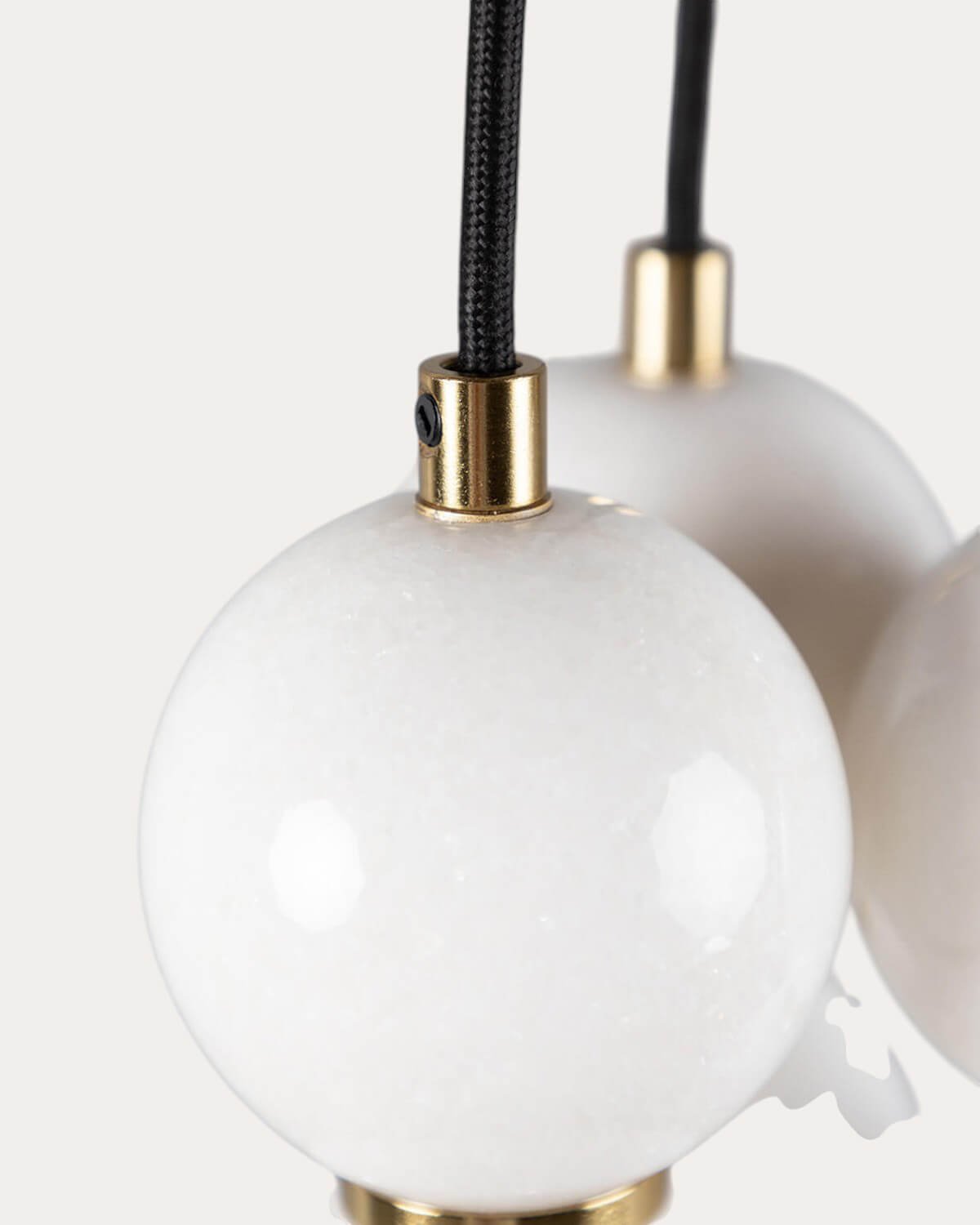 3-Light Metal Ceiling Lamp with Valenes Marble, gallery image 4