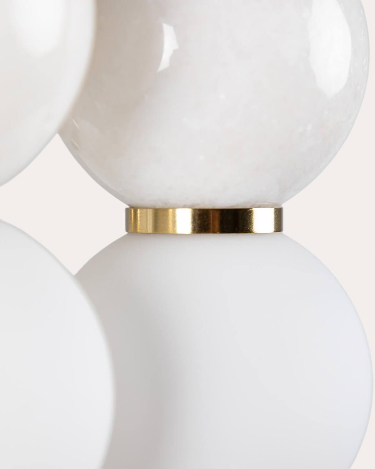 3-Light Metal Ceiling Lamp with Valenes Marble, gallery image 5