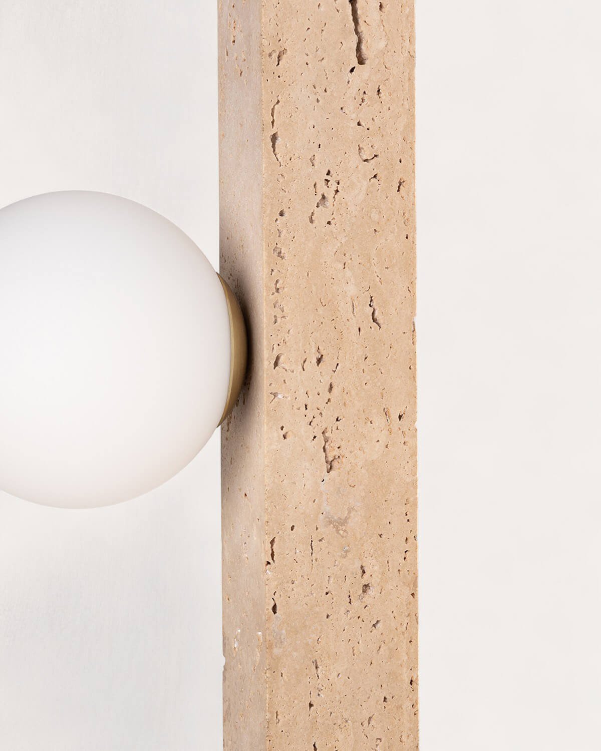 Niuras Travertine Marble Wall Sconce, gallery image 6