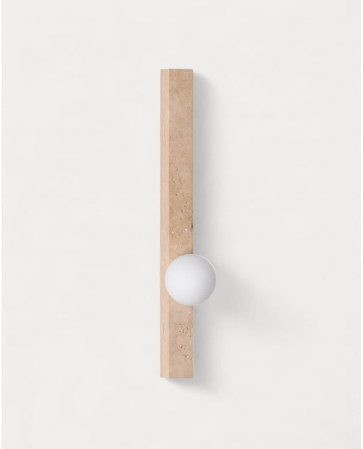 Niuras Travertine Marble Wall Sconce