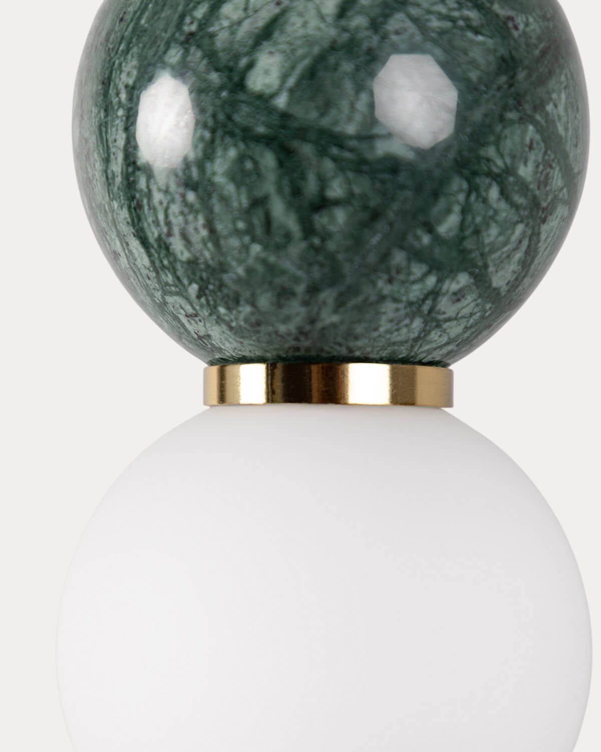 Oval Metal Ceiling Lamp with Valenes Marble, gallery image 4