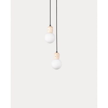 Eriel Metal Travertine Marble Ceiling Lamp with 2 Light Points Marble Travertine Marble - The Masie