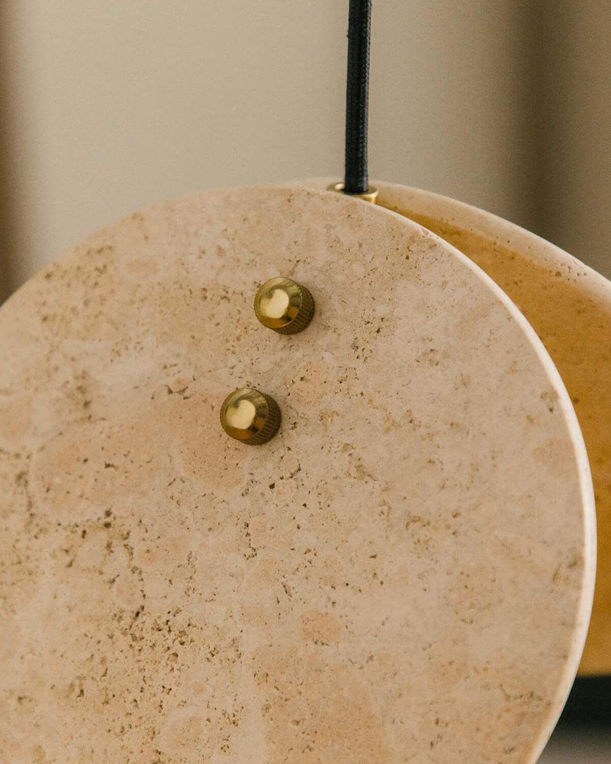 Orbes Travertine Marble Ceiling Lamp, gallery image 3