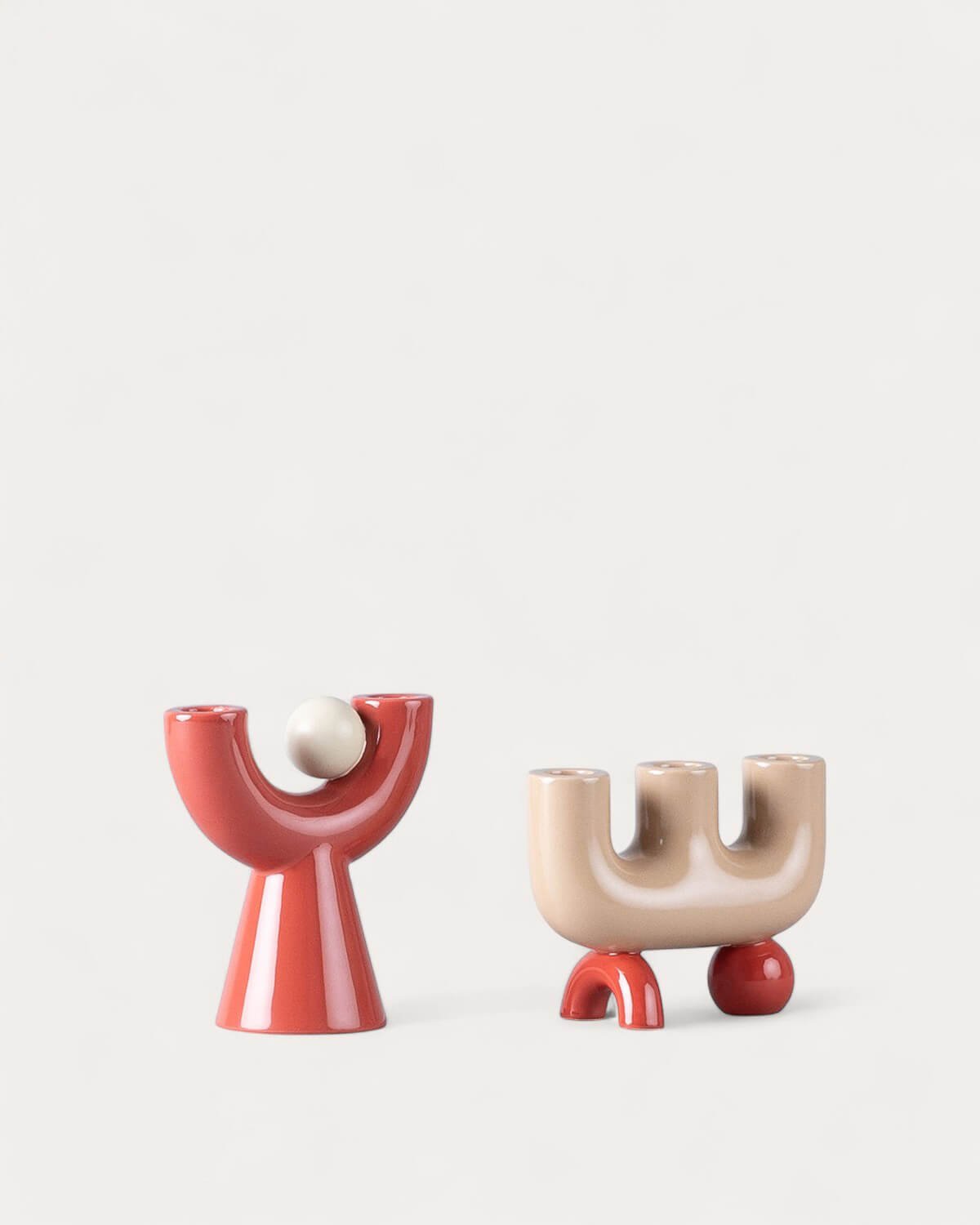 Set of 2 designer Candle Holders, gallery image 1