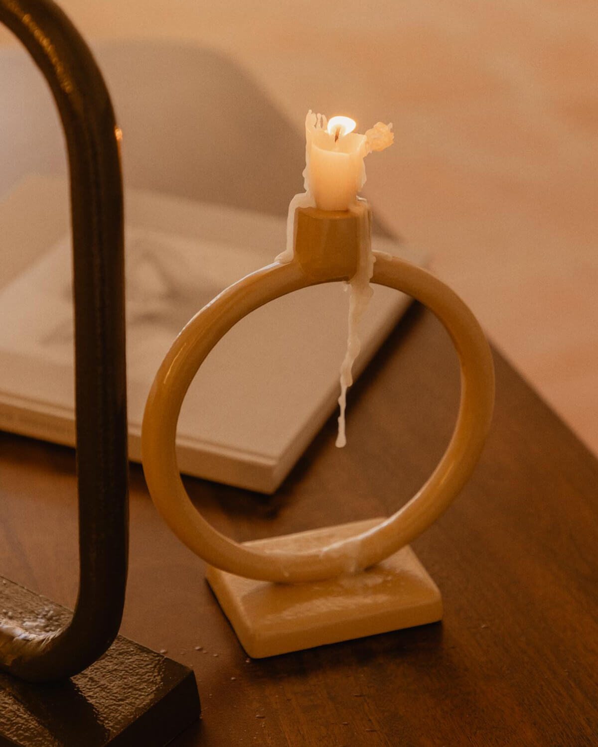 Centelia Round Metal Candle Holder, gallery image 2