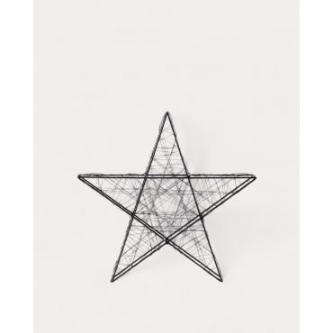 Decorative Figure with LED Metal Lights Adak Black - The Masie