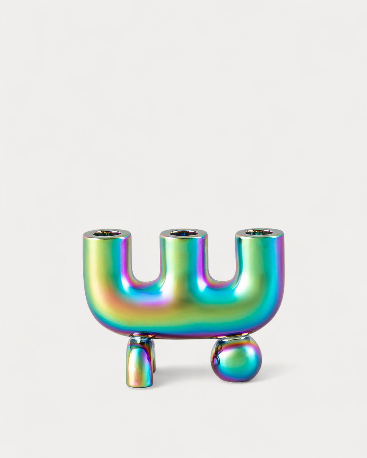 Osaura Galvanized Dolomite Candle Holder, gallery image 2