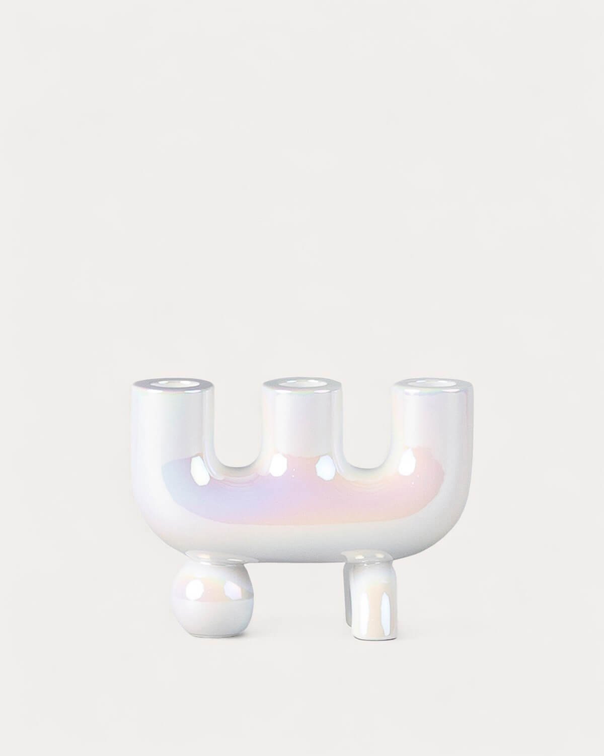 Osaura Galvanized Dolomite Candle Holder, gallery image 5