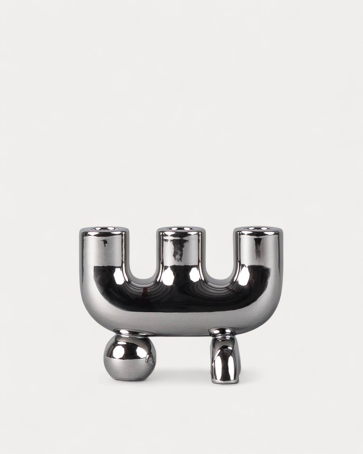 Osaura Galvanized Dolomite Candle Holder, gallery image 5