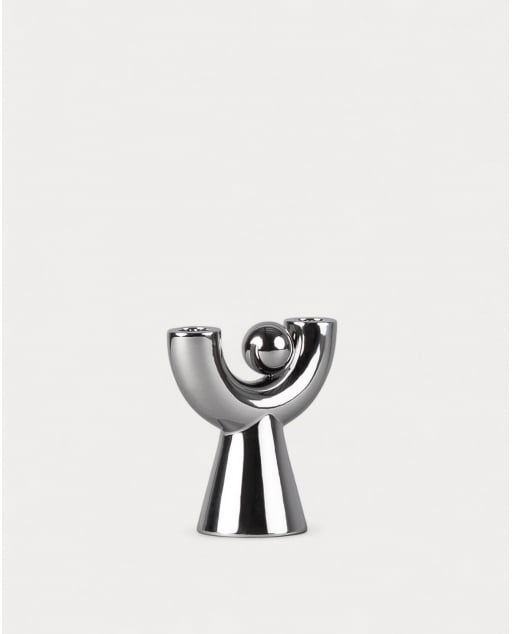 Osiura Galvanized Dolomite Candle Holder