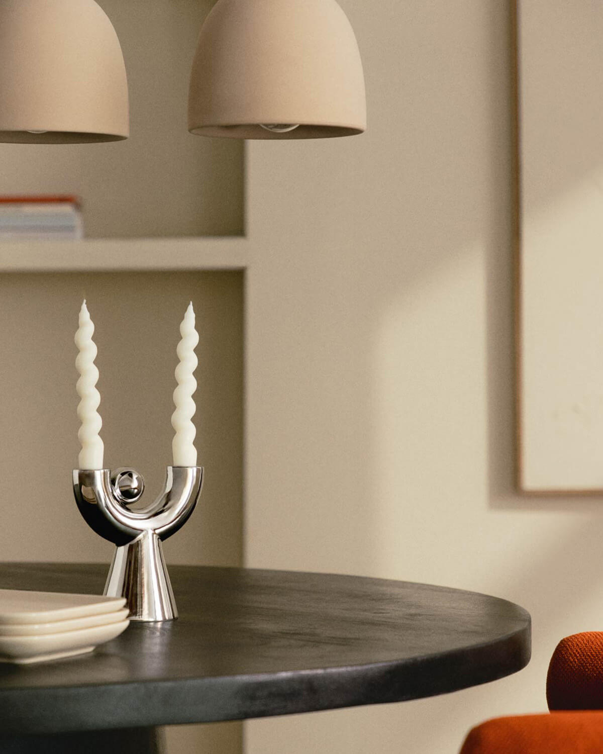 Osiura Galvanized Dolomite Candle Holder, gallery image 2