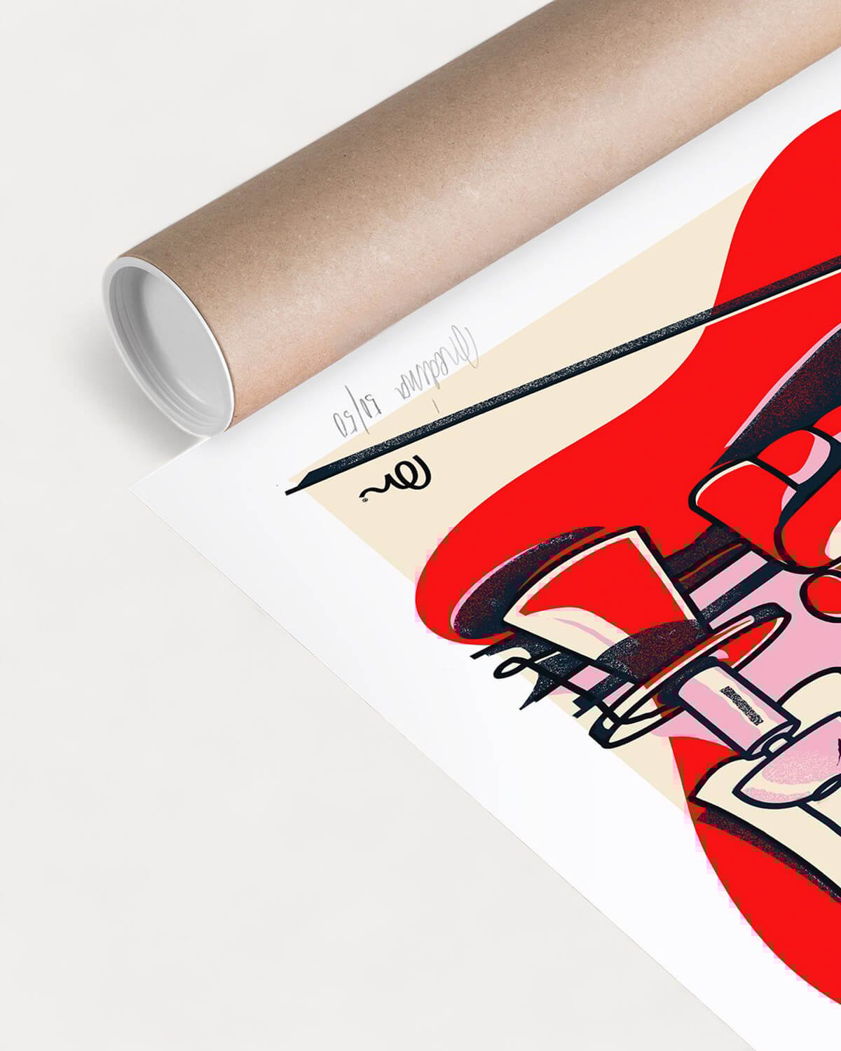 Decorative Print (29,7x42 cm) Red Misty by Medina Òscar. Limited Edition, gallery image 6