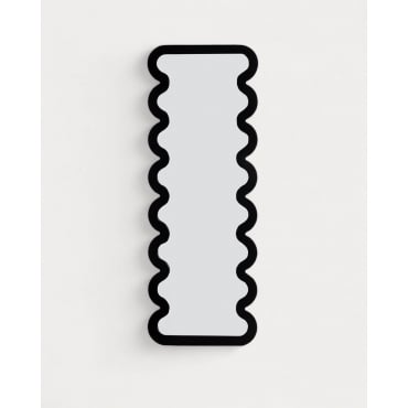 Wooden Wall Mirror (165x60 cm) Derek Black Obsidian - The Masie