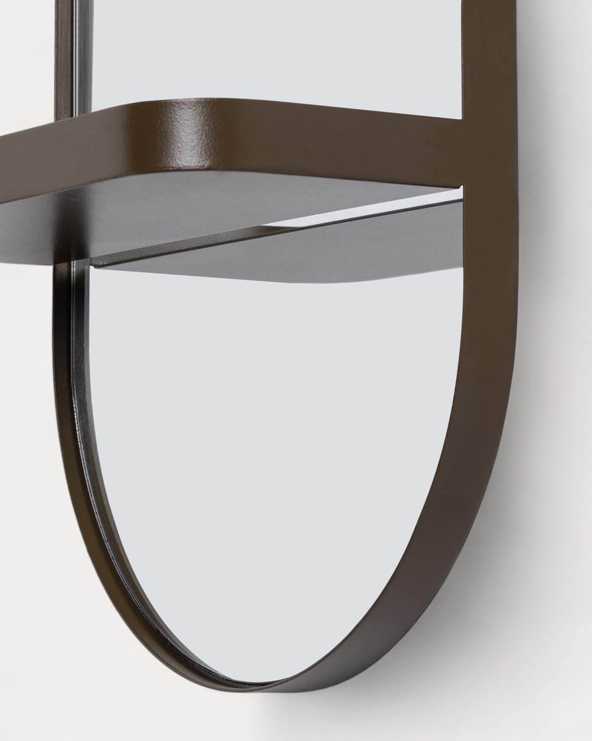 Laiz Wall Mirror with Metal Shelf (60x25 cm), gallery image 6