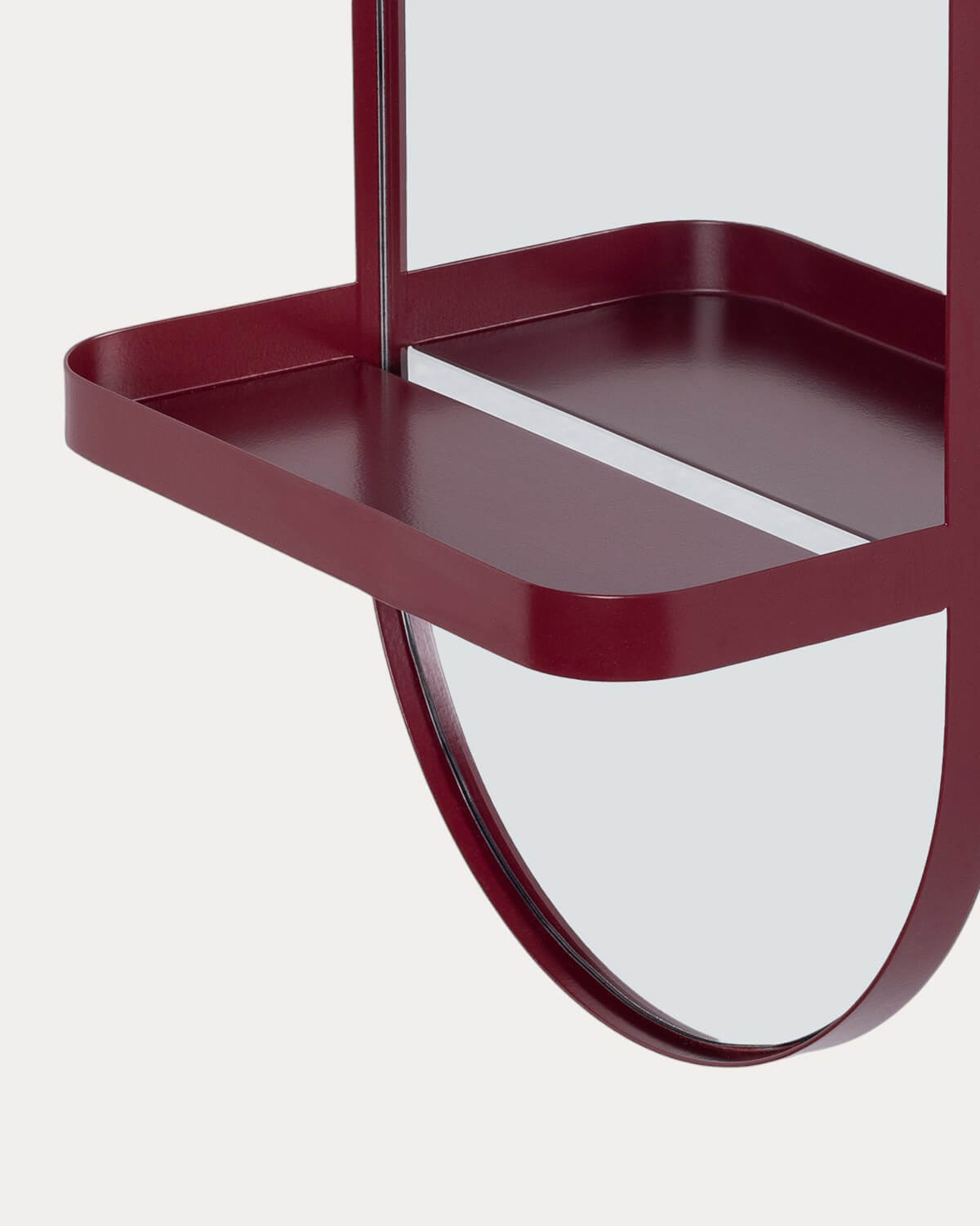 Laiz Wall Mirror with Metal Shelf (60x25 cm), gallery image 6