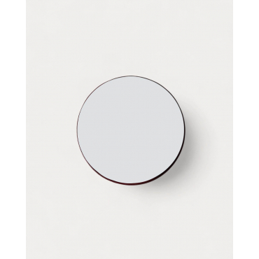 Round Metal Wall Mirror (Ø40 cm) Esdras Red Tinto - The Masie